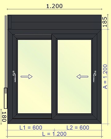 Ventana corredera VEKA ekosol con persiana