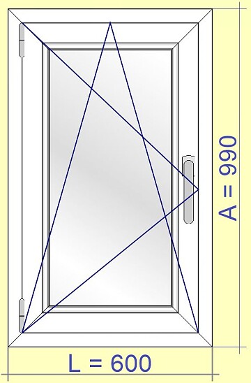 Ventana oscilobatiente PVC blanco