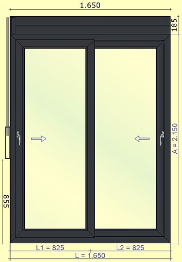 Ventana corredera VEKA ekosol con persiana