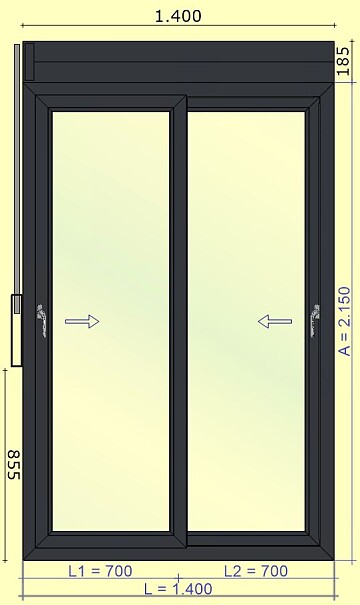 Ventana corredera VEKA ekosol con persiana