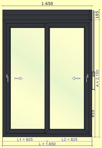 Ventana corredera VEKA ekosol con persiana