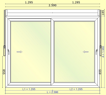 Ventana corredera VEKA Ekosol con persiana